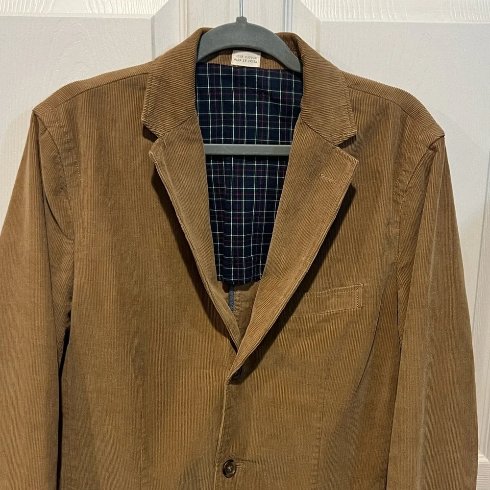J.Crew Men’s tan vintage corduroy cotton blazer size medium